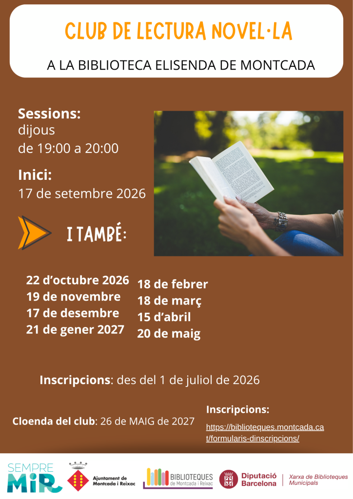 cartell club de lectura novel·la elisenda 