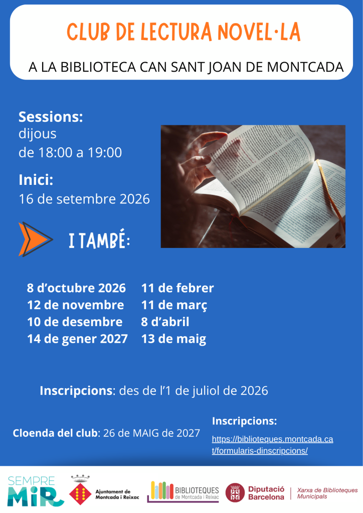 cartell club de lectura novel·la can sant joan